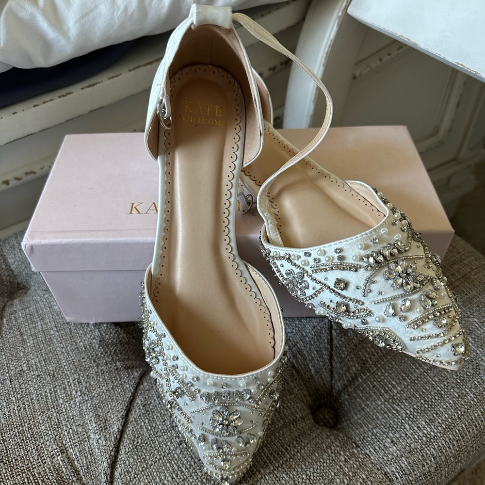 Kate Whitcomb Bridal Flats IVORY